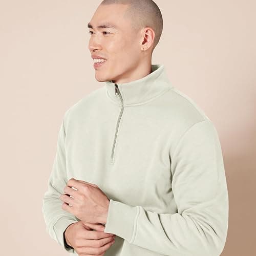 Amazon Essentials mens Long-Sleeve Quarter-Zip Pullover Fleece Sweatshirt thumbnail 4