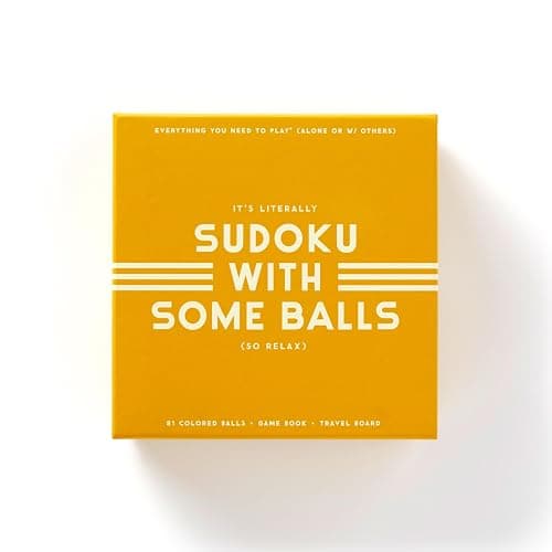 Sudoku with Some Balls Sudoku Game Set from Sudoku with a Twist, Perfect for Traveling, 7.8" Square, Unique Design, Makes a Great Gift - Image 1