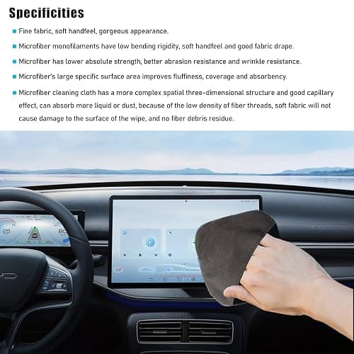 Ohleats Car Screen Cleaner, Microfiber Auto Screen Cleaning Pad, Foldable Touch Screen Cleaner Cloth for Vehicle Dashboard LCD Display, Interior Car Accessories thumbnail 3