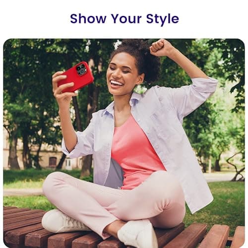 OTOFLY Designed for iPhone 14 Pro Max Case, Silicone Shockproof Slim Thin Phone Case for iPhone 14 Pro Max 6.7 inch (Red) thumbnail 5