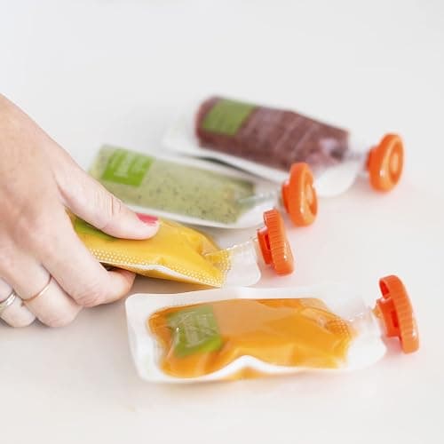 Infantino Squeeze Station, Baby Food Maker & Pouch Filler, Fill 3 Reusable Pouches at Once, Easy to Use, Dishwasher Safe, Homemade Baby Food Prep Essential, Purple thumbnail 15