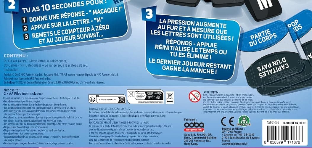 TAPPLE, Jeu de Mots électronique, Rapidité et réflexion, 2 à 8 Joueurs, pour Les Enfants dès 8 Ans, TAP01 thumbnail 4