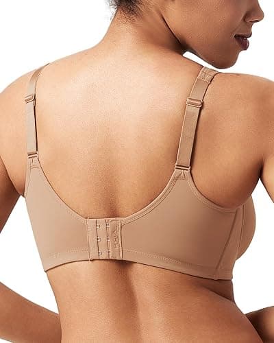 HSIA Minimizer Bras for Women Plus Size, Full Coverage Coolcomfort T Shirt Unlined Bra with Underwire for Heavy Breast thumbnail 4