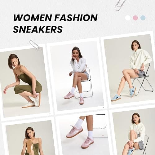 Rosella Carlie Womens Sneakers - Women's Fashion Sneakers with Removable Insole - Stylish and Lightweight Spring Shoes for Women Casual Non-Slip Lace-Up Walking Footwear thumbnail 4
