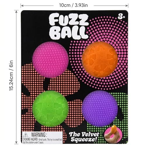 4PCS Fuzz Ball, 4 Pack Squishy Stress Ball Slow Rising Fidget Squishy Balls Anxiety Stress Relief for Adult thumbnail 2