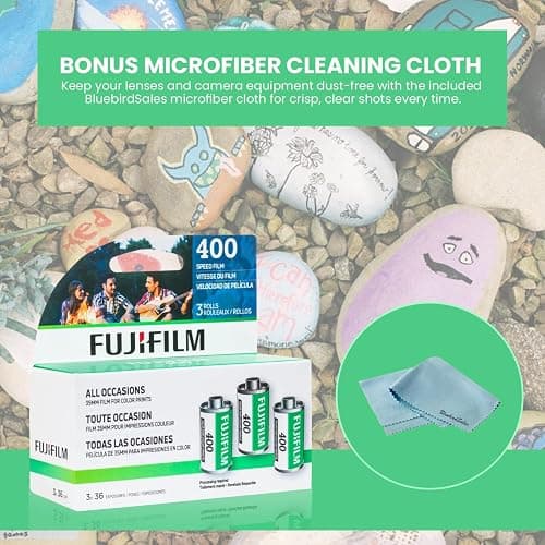 FUJIFILM 400 Color Negative Film (35mm Roll Film, 36 Exposures, 3-Rolls) + BluebirdSales Microfiber Cleaning Cloth thumbnail 5