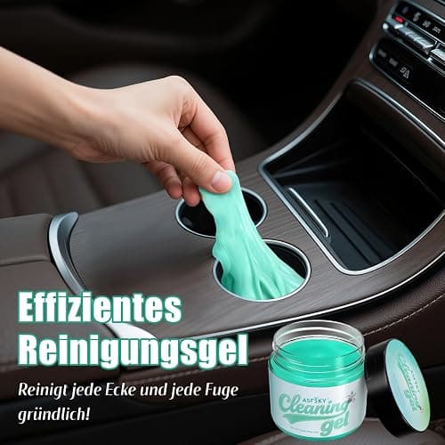 ASFSKY Tastatur Reinigungsgel Auto Reinigungsgel für den Innenraum Auto Schleim Reiniger Auto Zubehör Innenraum Cleaning Gel Universeller für Laptop, Drucker, Kameras (Delikates Grün) thumbnail 6