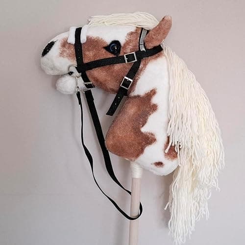 Hobby Horse Pinto Paint A3 Realistic Horse on a Stick with Open Mouth for Children 4 Years thumbnail 2