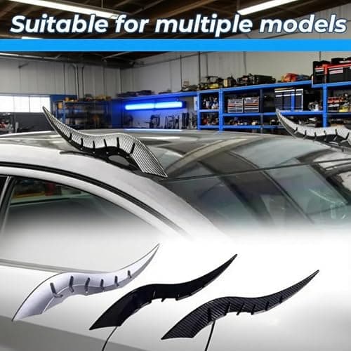 Car Roof Dragon Horns Modification, Universal Lovely Creative Devil Horn Car Exterior Decor, Easy Install Unique Vehicle Accessory,halloween decorations for car (Black) thumbnail 6