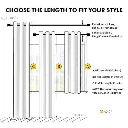 MIULEE Baby Pink Blackout Curtains for Girls Bedroom Living Room 63 Inches Long 2 Panels, Nursery Thermal Insulated Room Darkening Drapes Solid Grommet Top Noise Reducing Window Curtains 40x63 Inch thumbnail 8