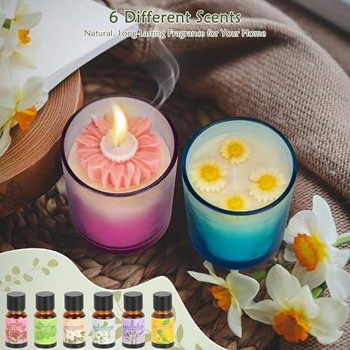 ZEROMX Candle Making Kit for Adults Beginners – 1200g Soy Wax, Digital Wax Melting Pot, Floral Candle Molds, Gift Boxes, Premium Candle Making Supplies, Complete DIY Set, Christmas Craft Gifts thumbnail 6
