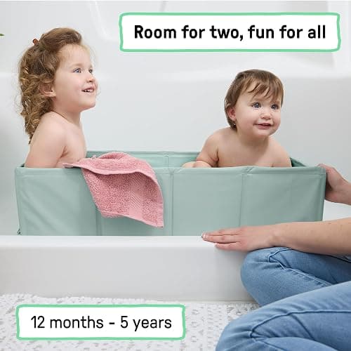 Ingenuity Tuckaway Toddler Folding Tub, Converts Shower to Tub, Folds to Store, Easy to Clean, No Assembly Required, Portable Baby Bathtub for Travel, 12M-5Y thumbnail 8