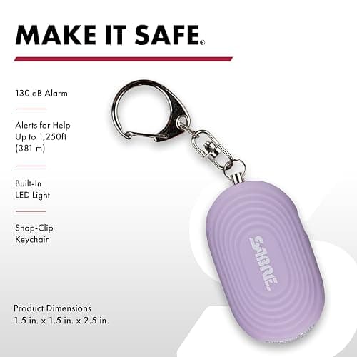 SABRE Personal Safety Kit with Pepper Spray and 2-in-1 Personal Alarm with LED Light, 0.54 fl oz, 25 Bursts,130dB Alarm, Audible Up to 1,250 Feet thumbnail 3
