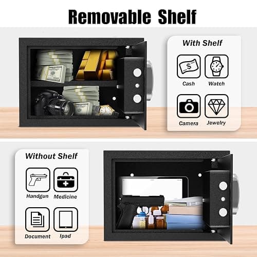 [ 1.2 Cu.ft. ]PATRON Fireproof Safe for Home,Digital Security Home Cabinet Safes for Money Cash Documents,Safe Box with Electronic Keypad,Removable Shelf for Office Business 1.2 Cu.ft. thumbnail 8