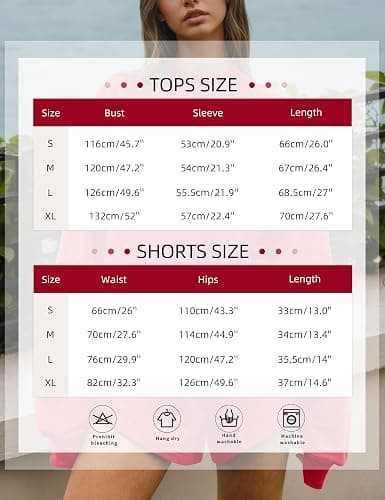 MISSACTIVER Women's 2 Piece Lounge Set Mock Neck Oversized Sweatshirts Sweat Shorts With Pockets Matching Tracksuit Set thumbnail 5