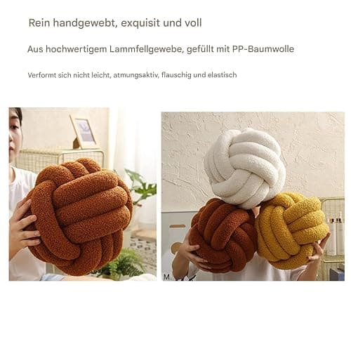 Knotenkissen & Knoten Deko - 22 Farben & 4 Größen - Aesthetic Kissen Ball Für Stilvolle Wohnaccessoires Und Moderne Deko-Ideen (Durchmesser 22CM,7) thumbnail 7