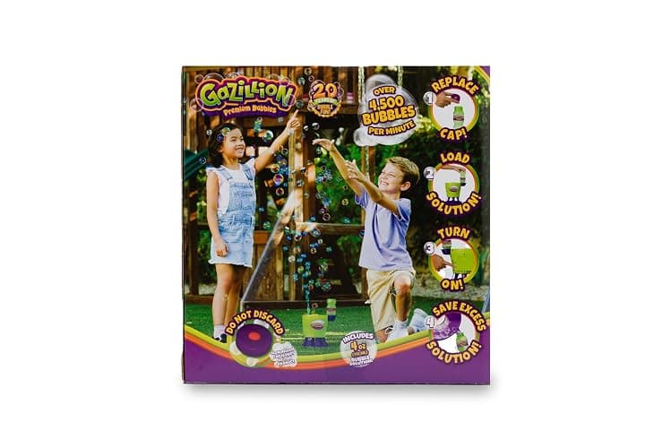 Gazillion Tornado Bubble Machine - Kids Bubble Blower - Blows 4500 Bubbles per Minute - Ideal for Outdoor Fun & Parties - Includes 4 oz. Gazillion Bubble Non-Toxic Solution - Green thumbnail 8