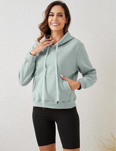 Gihuo Women's Winter Warm Hoodie Sherpa Fleece Lined Pullover Hoodie Hooded Sweatshirt thumbnail 3