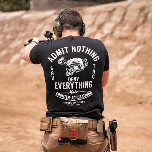 Savage Tacticians Spooks Mantra Men’s Graphic Tee-Military Inspired Tactical Shirt,Cotton Blend, Premium Casual&Tactical Gear thumbnail 3