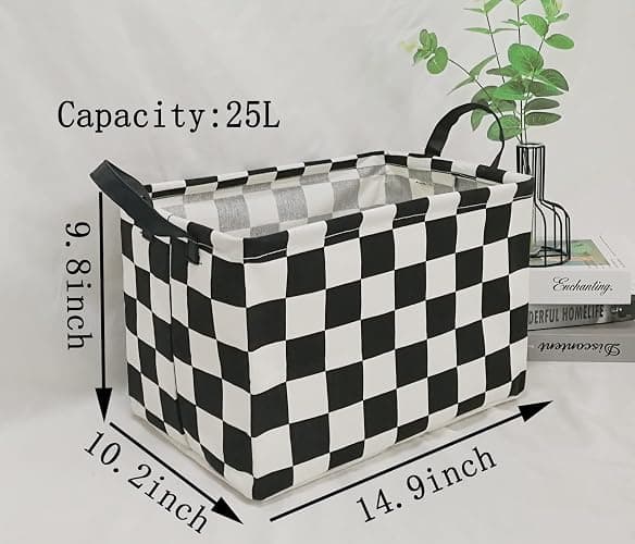 MAIZMZ Rectangular Storage Basket Collapsible Organizer Bin Waterproof Toy Box for Organizing Home/Dorm/Kitchen/Pet/Office/Closet/Shelf/Gift Baskets thumbnail 3