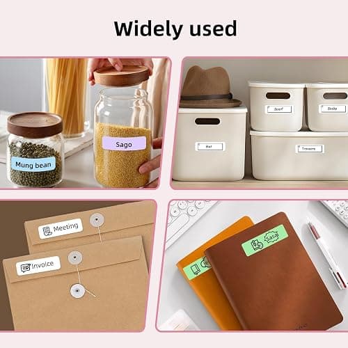 ORGSTA Label Maker, S001 Portable Bluetooth Label Maker Machine with Tape, Thermal Label Printer for Home, Office, School Organization, Wireless Mini Labeler Machine, Pink thumbnail 8