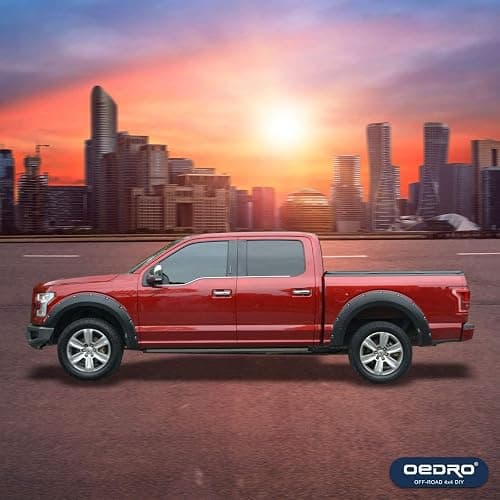 oEdRo Soft Tri-Fold Truck Bed Tonneau Cover Compatible with Dodge Ram 1500 2002-2025 (Inclu. Classic & New), Fit for Dodge Ram 2500 3500 2003-2025, Fleetside 6.4 Ft Bed w/o Ram Box thumbnail 9