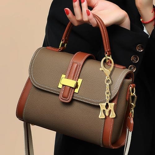 Vintashion Gold Plated Bubble Initial Letter Keychain for Women Car Key Bag Purse Decorative Keyring Charm Accessory thumbnail 5