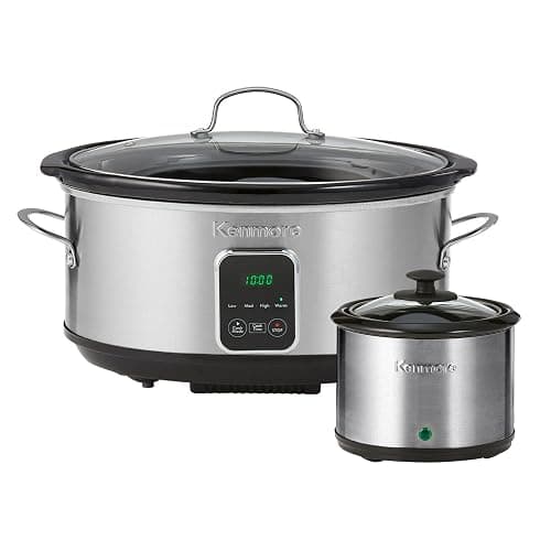 Kenmore 7 Quart Slow Cooker with Diper - Crock pot With Programmable Settings, Digital Controls, Large Capacity for Family Meals, Dishwasher-Safe Stoneware, Warm Rice & Sous Vide Stew - Image 1