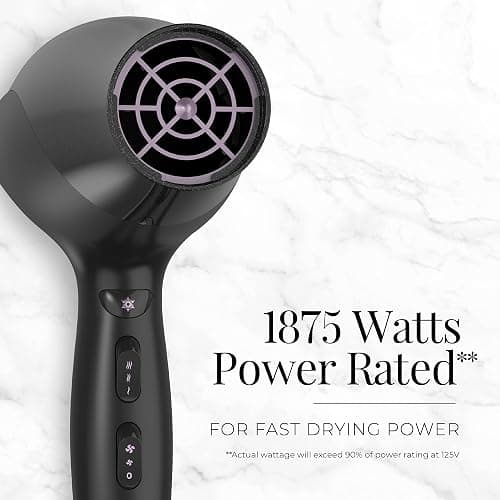 Remington Damage Protection Hair Dryer with Ceramic Ionic Tourmaline Technology, Black, Diffuser and Concentrator, 3 Piece Set thumbnail 5