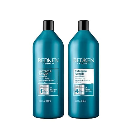 Redken Extreme Length Biotin Shampoo & Conditioner Set For Longer Hair – Promotes Healthy Hair Growth, Strengthens Damaged Hair, Prevents Hair Breakage, Infused With Biotin - Image 1