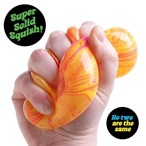 Schylling NeeDoh Nice Cube Swirl - Sensory Toy with a Super Solid Squish - Unique, Swirling Color Blend - Ages 3 and Up - Orange; One Cube Per Pack thumbnail 3