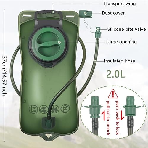 Lightweight Running Vest Hydration Backpack, Hydration Vest with 2L Water Bladders - Adjustable Chest Straps and Reflective Water Backpack Fit for Men Women Hiking Cycling Camping Festival Marathon thumbnail 3