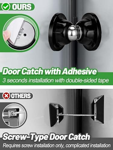 PAMASE Strong Magnetic RV Door Holder, 1 Pack | Keep Doors Open in Breeze, Easy to Install, with Adhesives & Screws, Sturdy Catch Stopper for Camper/Trailer RV Accessories thumbnail 4