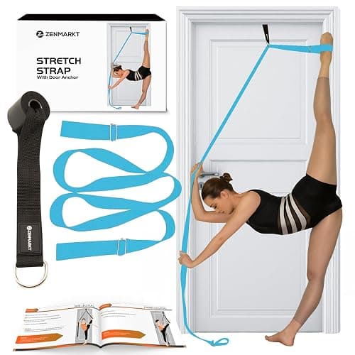 Stretching Strap With Door Anchor - Stretching Equipment to Improve Legs Flexibility - Splits Trainer For Home Ideal In Ballet, Dance, Cheerleading, Taekwondo, Yoga, Pole Dancing & Gymnastics - Image 1