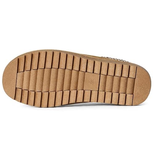 Evshine Women’s Genuine Suede Slippers, Fuzzy House Shoes Indoor Outdoor | Great Gift for Winter Comfort with Warm Plush Fleece Lining thumbnail 8