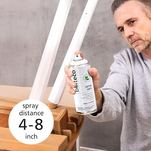 BELTECO Cotton White Matte Spray Paint | Water-based Spray Paint White | Odorless, Eco-Friendly & Vegan | Weather & UV-Resistant | Fast-Drying & High-Coverage | For All Substrates | In/Outdoor Use thumbnail 4