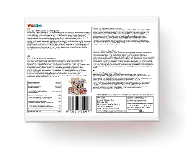 100 bonbons, friandises et bonbons remplis de piñata sans allergènes WikiMark - Pour remplir les sacs d'anniversaire, de fête, de Noël et d'Halloween. Sans gluten et sans lait. thumbnail 6