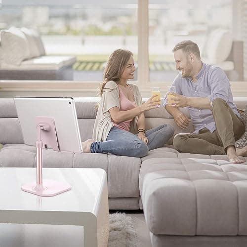 Doboli Cell Phone Stand, Stocking Stuffers Gifts for Teens Girls Boys Adults Women Men Mom Wife, Phone Stand for Desk, Phone Holder Stand Compatible with iPhone and All Mobile Phones Tablet, Pink thumbnail 6