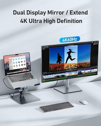 BENFEI Laptop Stand with USB C 7in1 Docking Station,HDMI 4K@60Hz,1*SD 1*Micro SD,100W Power Delivery,10Gbps 1*USB C 3.2 and 2*USB A 3.2 Compatible with MacBook Pro/Air, iPad Pro, XPS, Thinkpad thumbnail 4