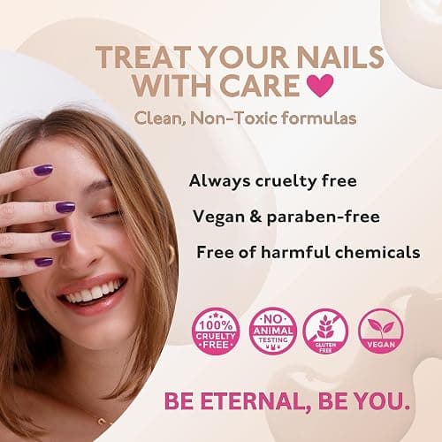 Eternal Pastel Nail Polish Sets for Women (LILAC PINK) - Pastel Nail Polish Set for Girls | Quick Dry & Long Lasting Nail Polish Kit for Home DIY Manicure & Pedicure | Made in USA, 13.5mL (Set of 5) thumbnail 7