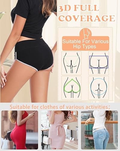 CAILECOTTON Women's Underwear Cotton High Waisted Hipster Panties Soft Stretch Breathable Everyday Brief 5 Pack thumbnail 2