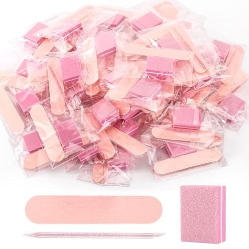 48 Sets Disposable Manicure Kit, Individually Package Nail Kit,Manicure Set with Mini Nail File,Mini Nail Buffer,Nail Stick for Salon Home - Image 1