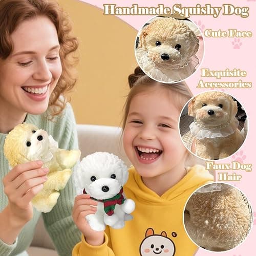 Big taba Squishy Dog, Cute Squishy Dog Stress Relief Toy for Adult/Kids, Handmade Soft Teddy Dog Design, Perfect Squeeze Toys Gift for Relaxation and Fun thumbnail 3