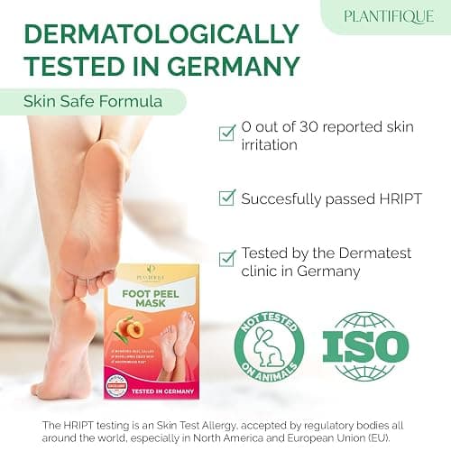 PLANTIFIQUE Peach Foot Peeling Mask (2 Pack) & Hydrating Foot Mask (4 Pack) thumbnail 8