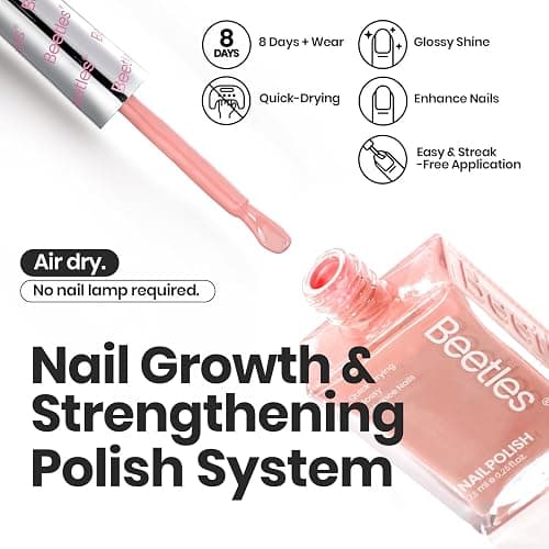 Beetles Pastel Nail Polish Set -6 Colors Pink Blue Yellow Nude Pink Purple Nail Polish Set Quick Dry Finger DIY Air Dry Nail Art Salon Home Pastel Reverie Gift for Women thumbnail 2
