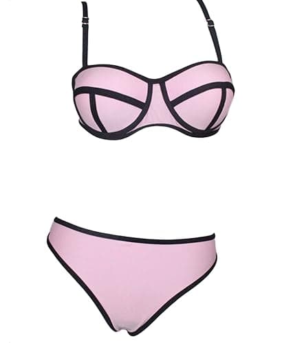 CYYNO Women's Sexy Straps 2 Pieces Bandage Zipper Bikini Set Swimsuit Swimmer - Image 1