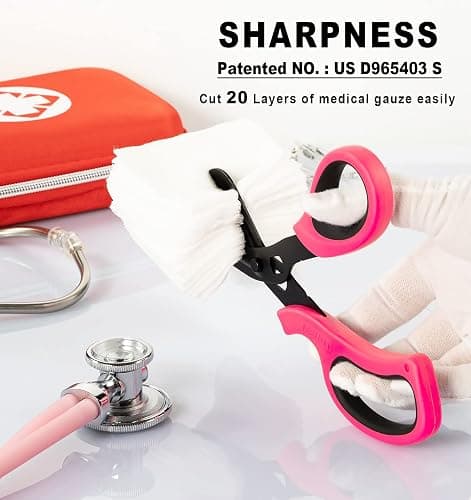MEUUT 3 Pack Pen light & Medical Scissors-One Pantented Trauma Scissor Two LED Penlight with Pupil Gauge -8" Bandage Scissor for Nurse Doctor EMT thumbnail 3