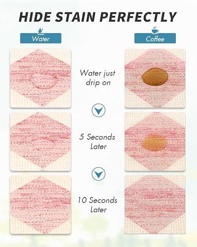 AMOAMI Coffee Mat Hide Stain Rubber Backed Absorbent Dish Drying Mat for Kitchen Counter - Fits Under Coffee Maker or Machine - PINK 12X19 thumbnail 3