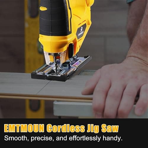 Cordless Jig Saw Compatible with Dewalt 20V Max Battery, Brushless Jigsaw For 3 Orbital Settings, 3200RPM, 0-45° Bevel Cuts, Jigsaw Tool with LED Light (Battery Not Included) thumbnail 9