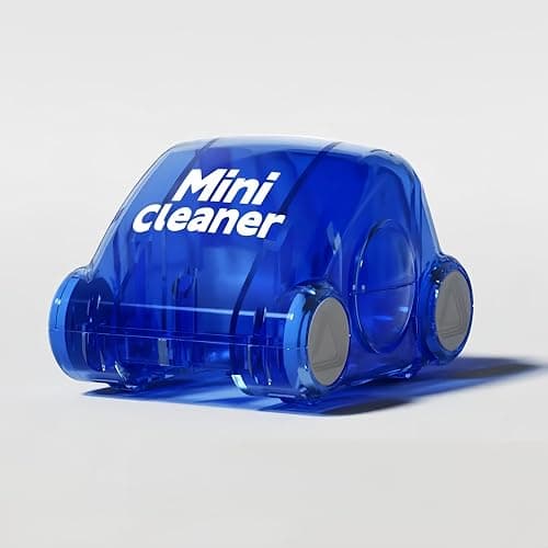 Desktop-Mini-Reiniger und Staubfeger, durchsichtiges Auto, transparente Schale, Tischstaubreinigung, Trolley, Tastatur, Konfetti-Bleistift, Radiergummi, Staubkehrer, kompakt verarbeitet, mit kleinem thumbnail 6